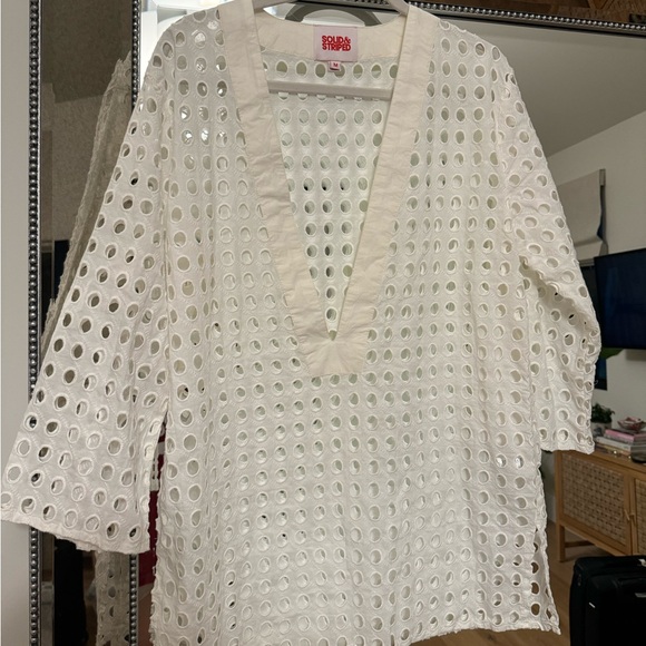Solid & Striped Eyelet Coverup - Picture 1 of 3